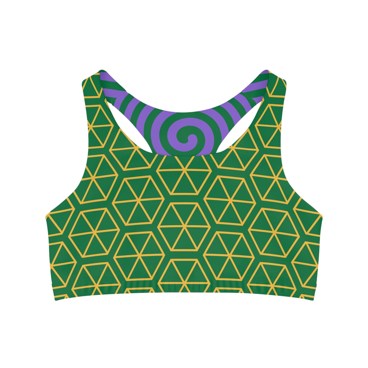 Sports Bra (Octagon Chic- Green)