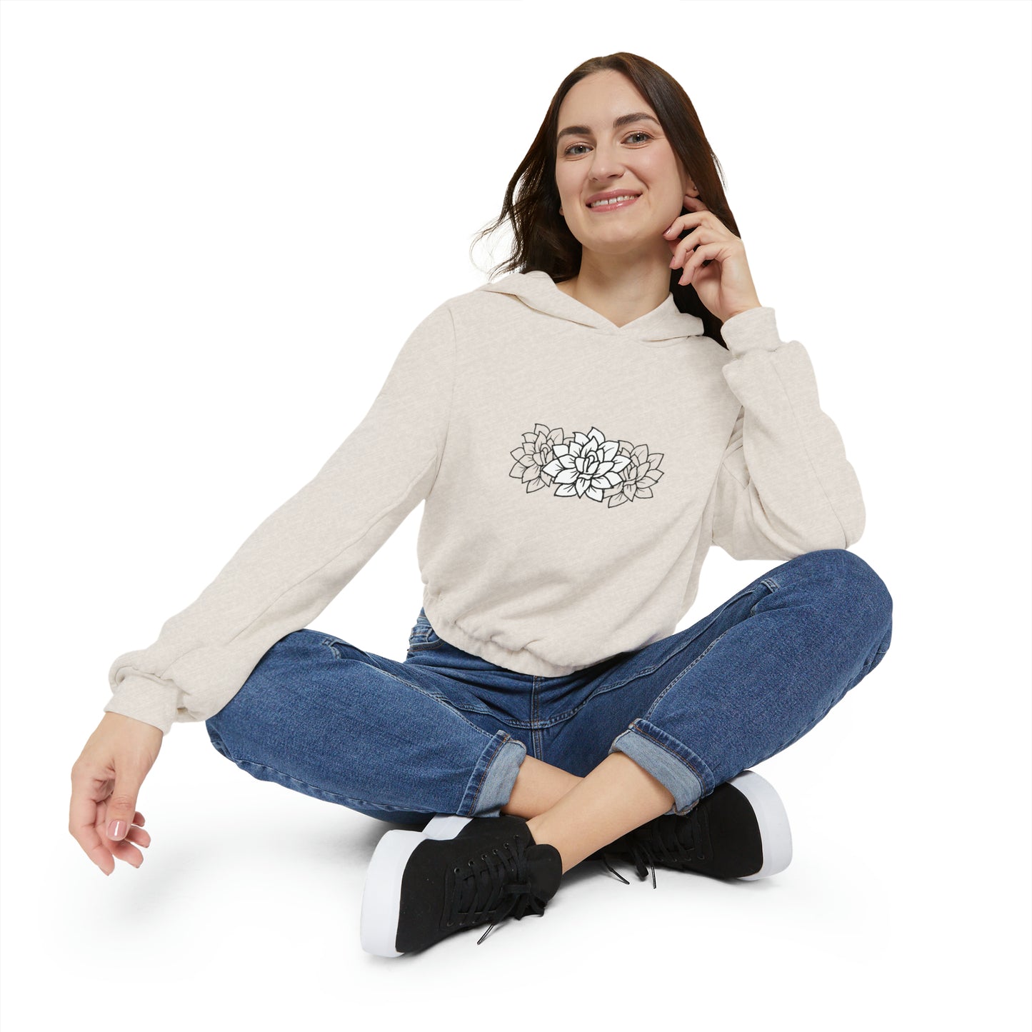 Women's Cinched Bottom Hoodie (Succulent)