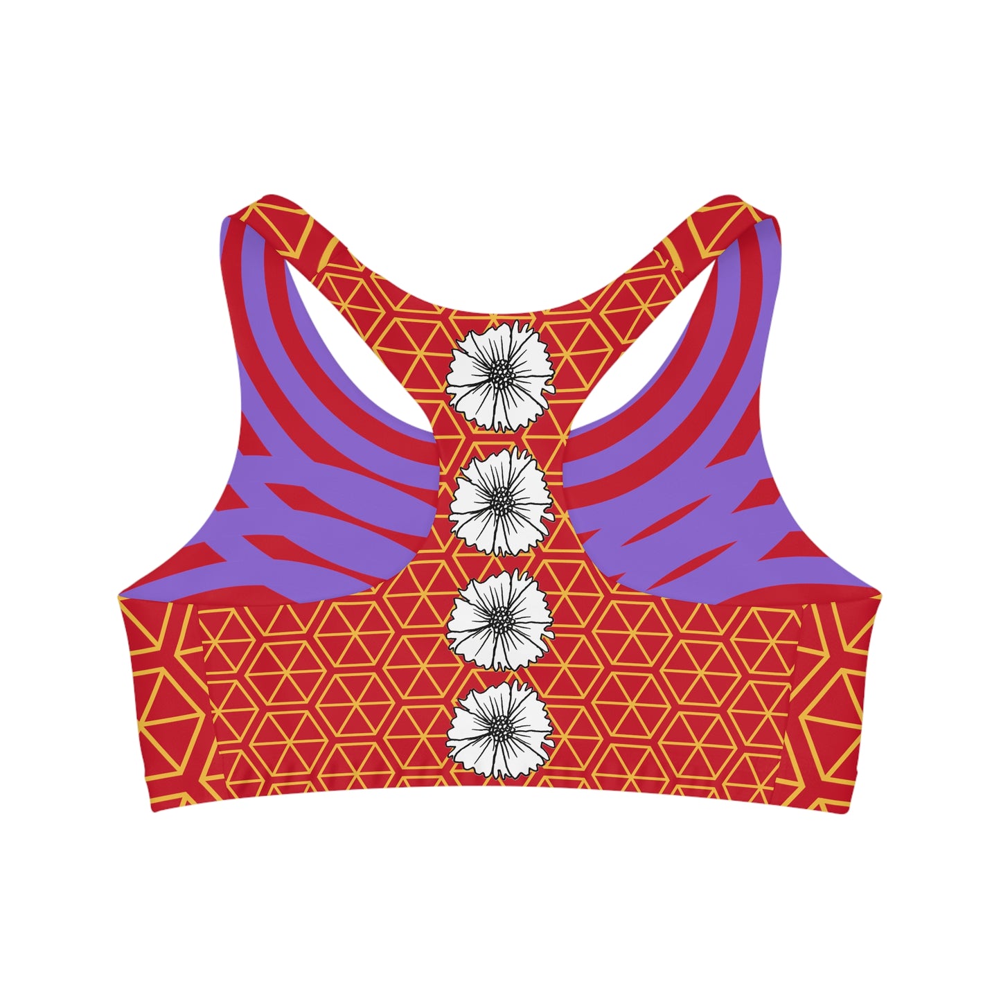 Sports Bra (Octagon Chic- Red)