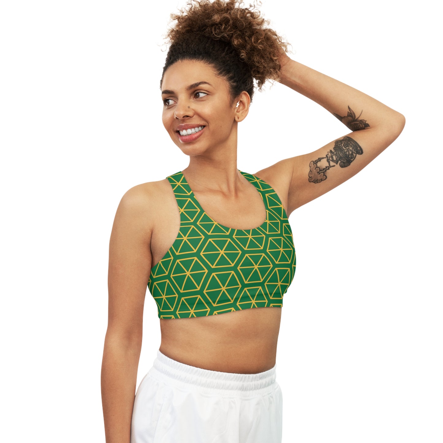 Sports Bra (Octagon Chic- Green)