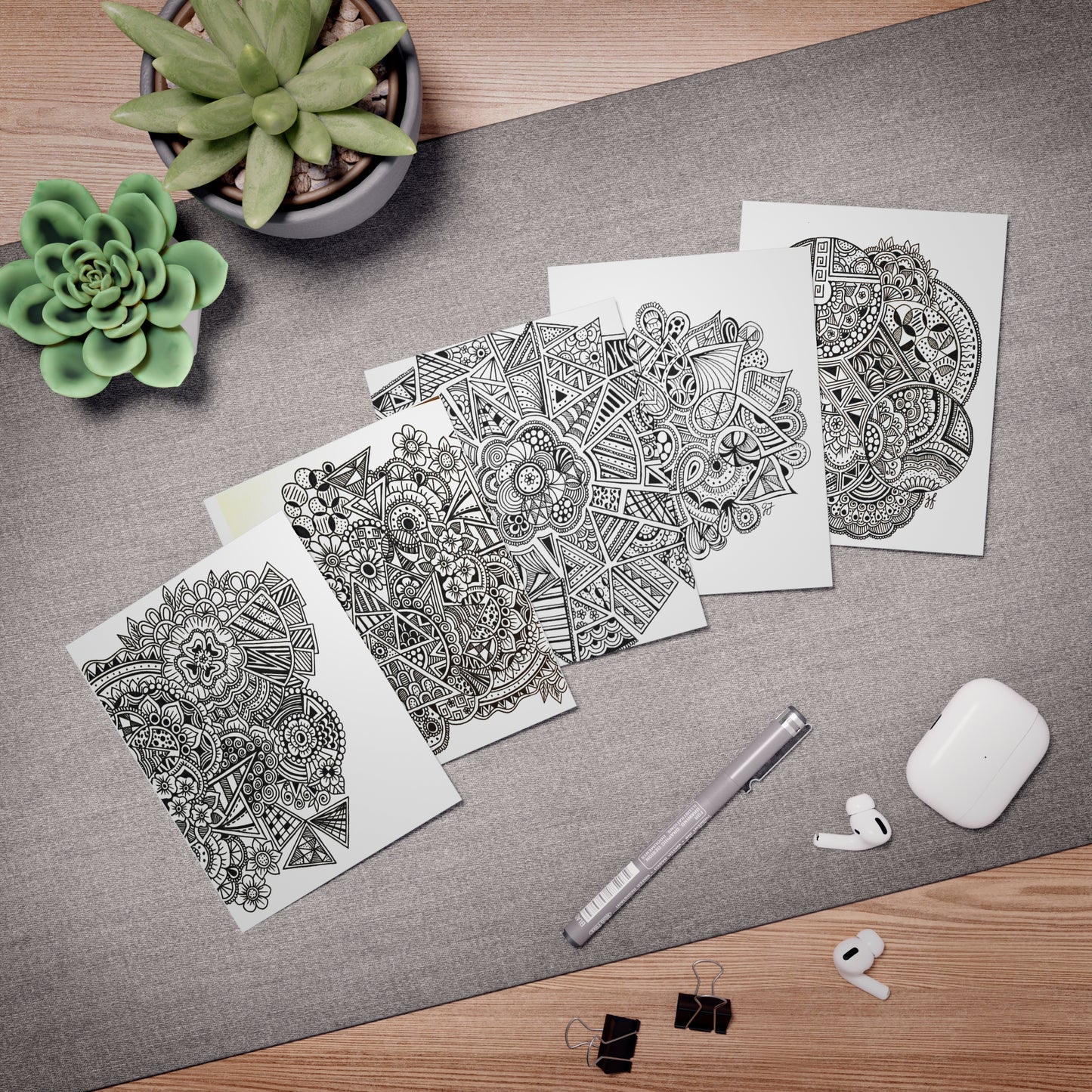 Colour Me Cards (5-Pack) Intricate