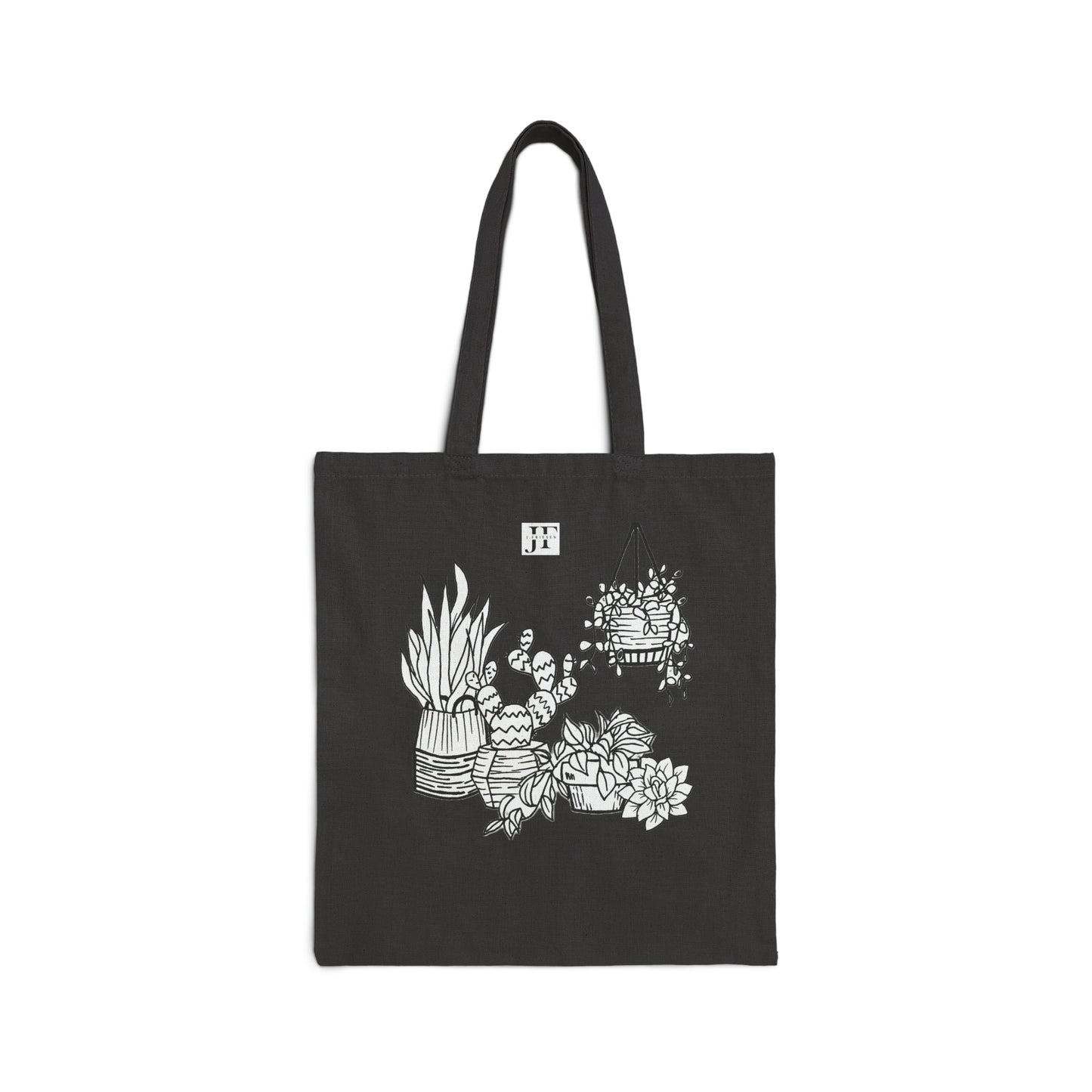 Cotton Canvas Tote Bag (House Plants)