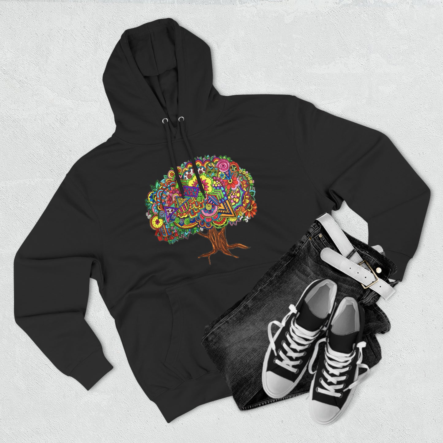 Three-Panel Fleece Hoodie (Tree of Eden)