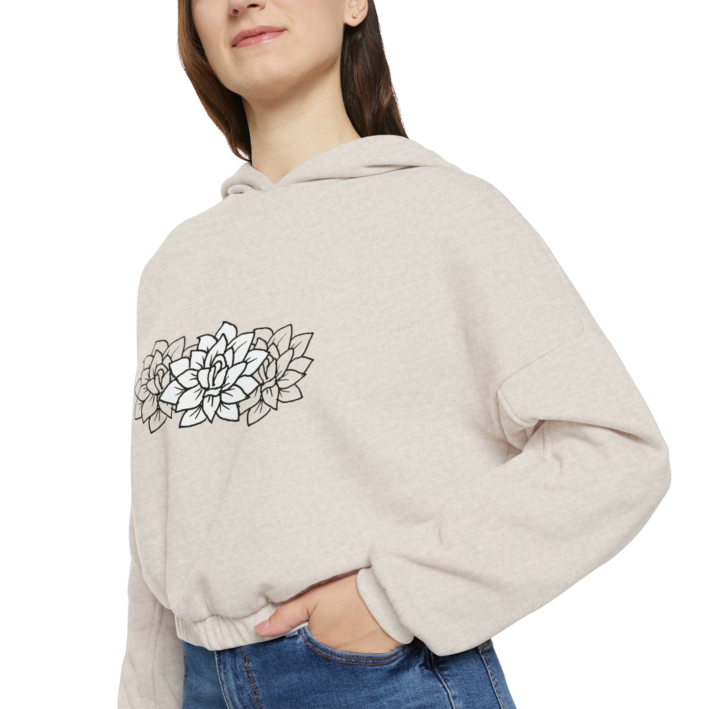 Women's Cinched Bottom Hoodie (Succulent)