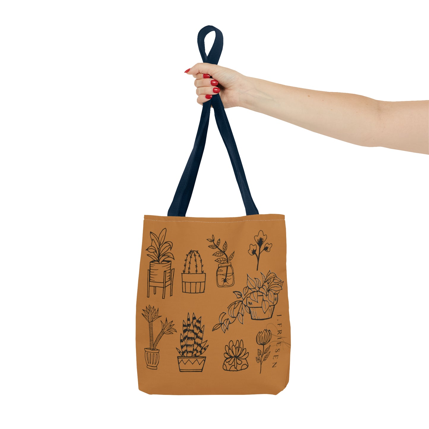 Tote Bag (Brown House Plants)