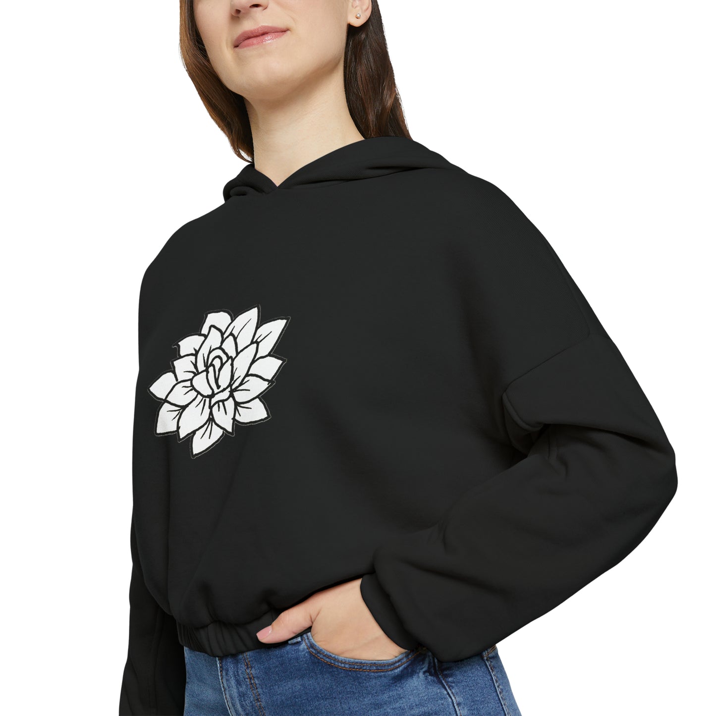 Women's Cinched Bottom Hoodie (Succulent)