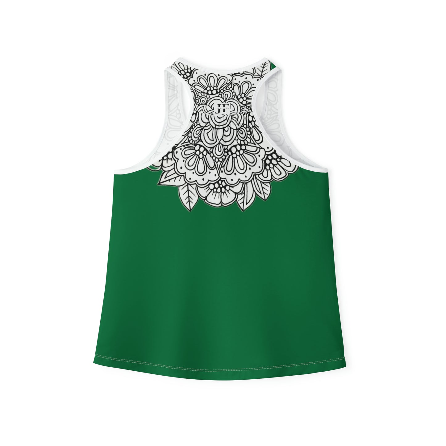 Women's Tank Top (Mandala Collar- Green)