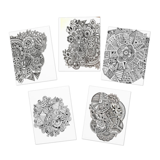 Colour Me Cards (5-Pack) Intricate