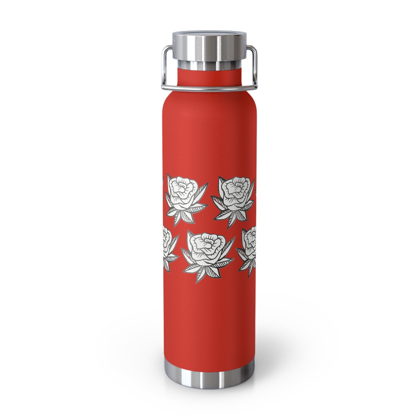 Copper Vacuum Insulated Bottle, 22oz (Roses)