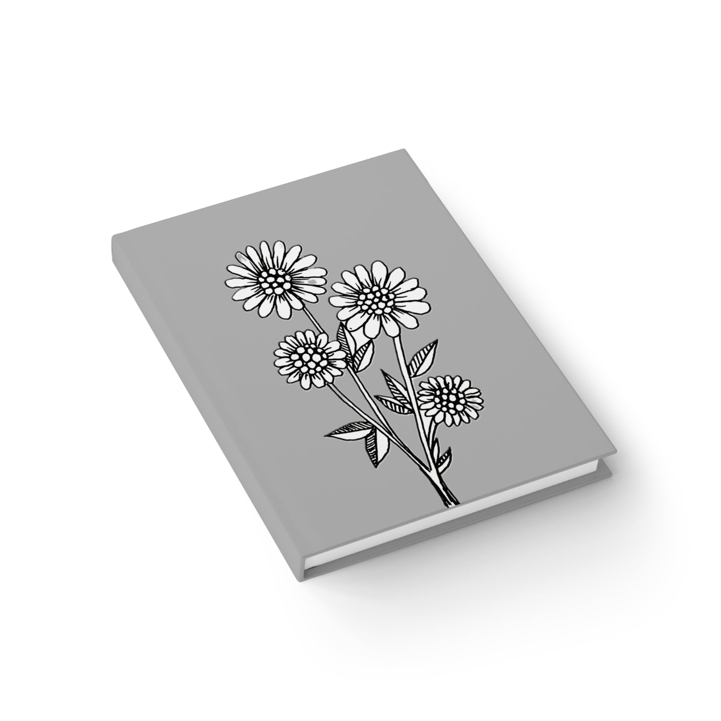 Journal - Ruled Line (Grey Daisy)