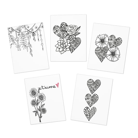 Colour Me Cards (5-Pack) Valentine's Day 2