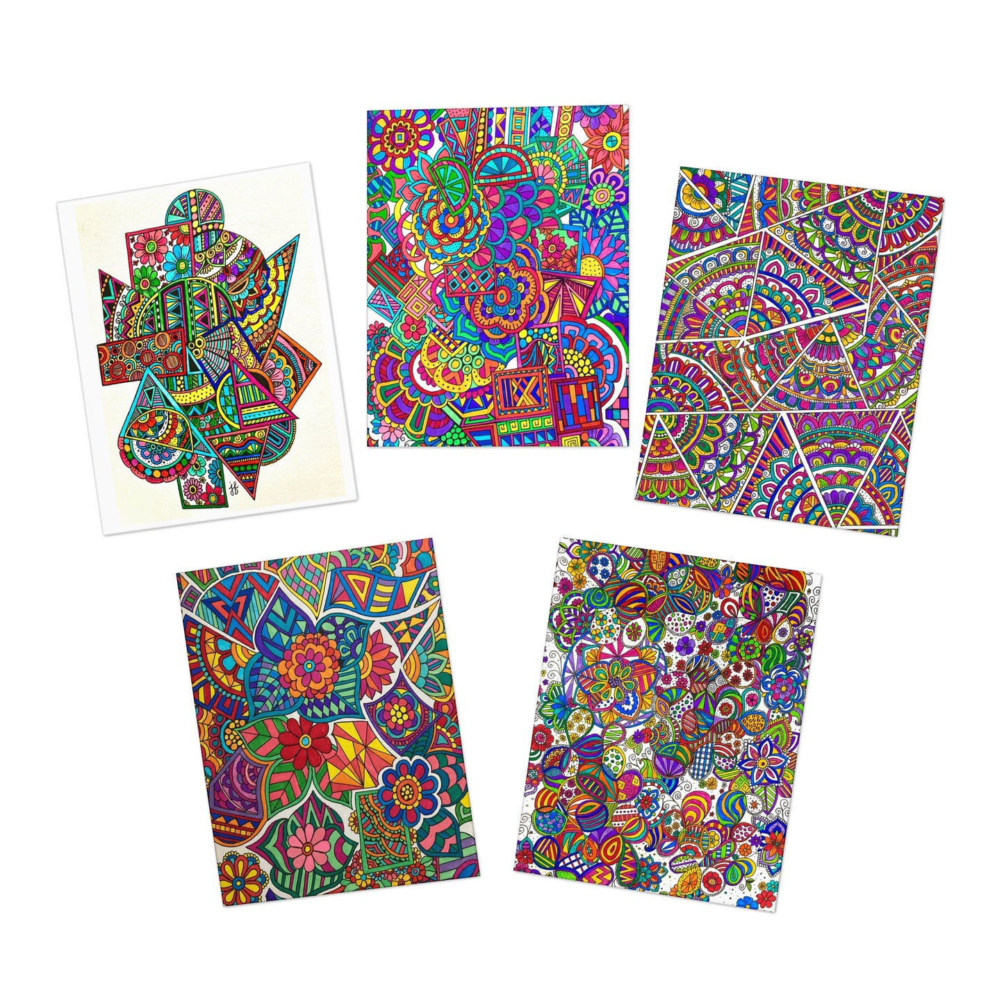 Colour Me Cards (5-Pack) Coloured