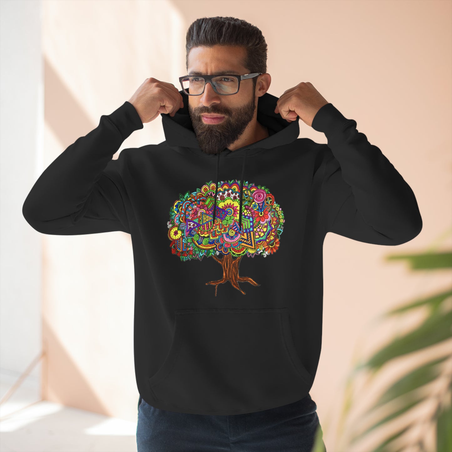 Three-Panel Fleece Hoodie (Tree of Eden)