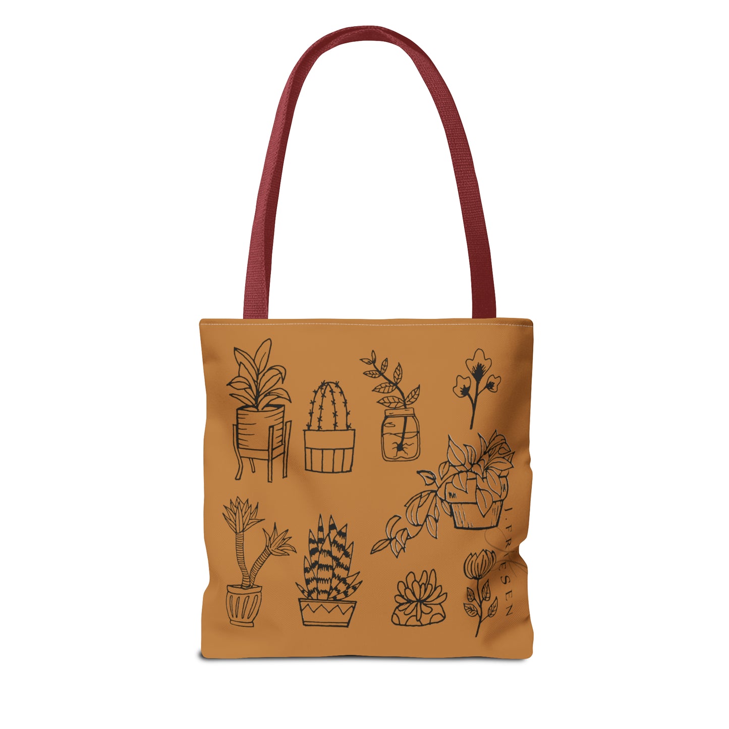 Tote Bag (Brown House Plants)