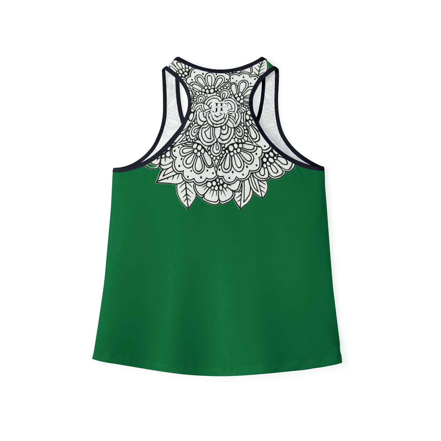 Women's Tank Top (Mandala Collar- Green)