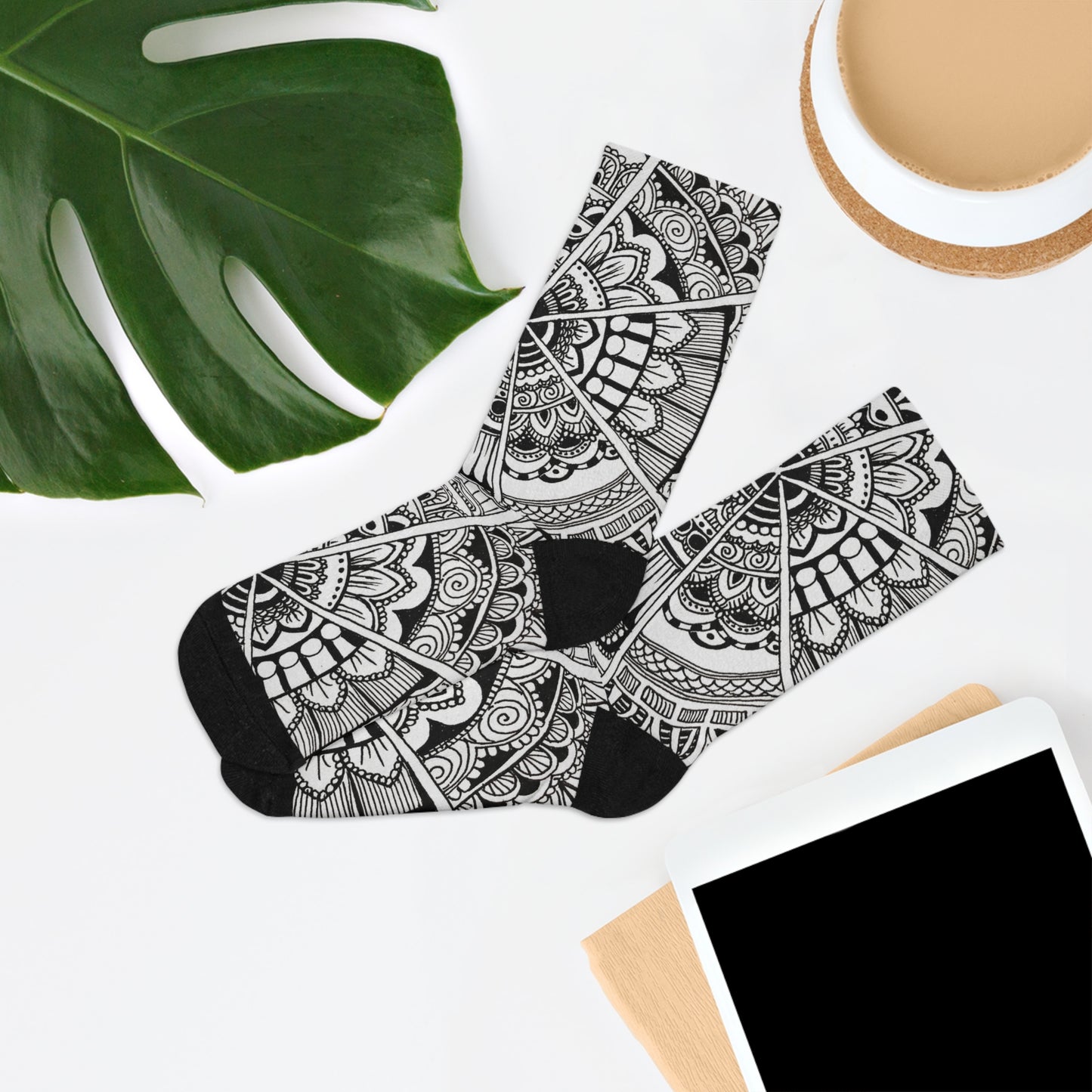 B&W Recycled Poly Socks