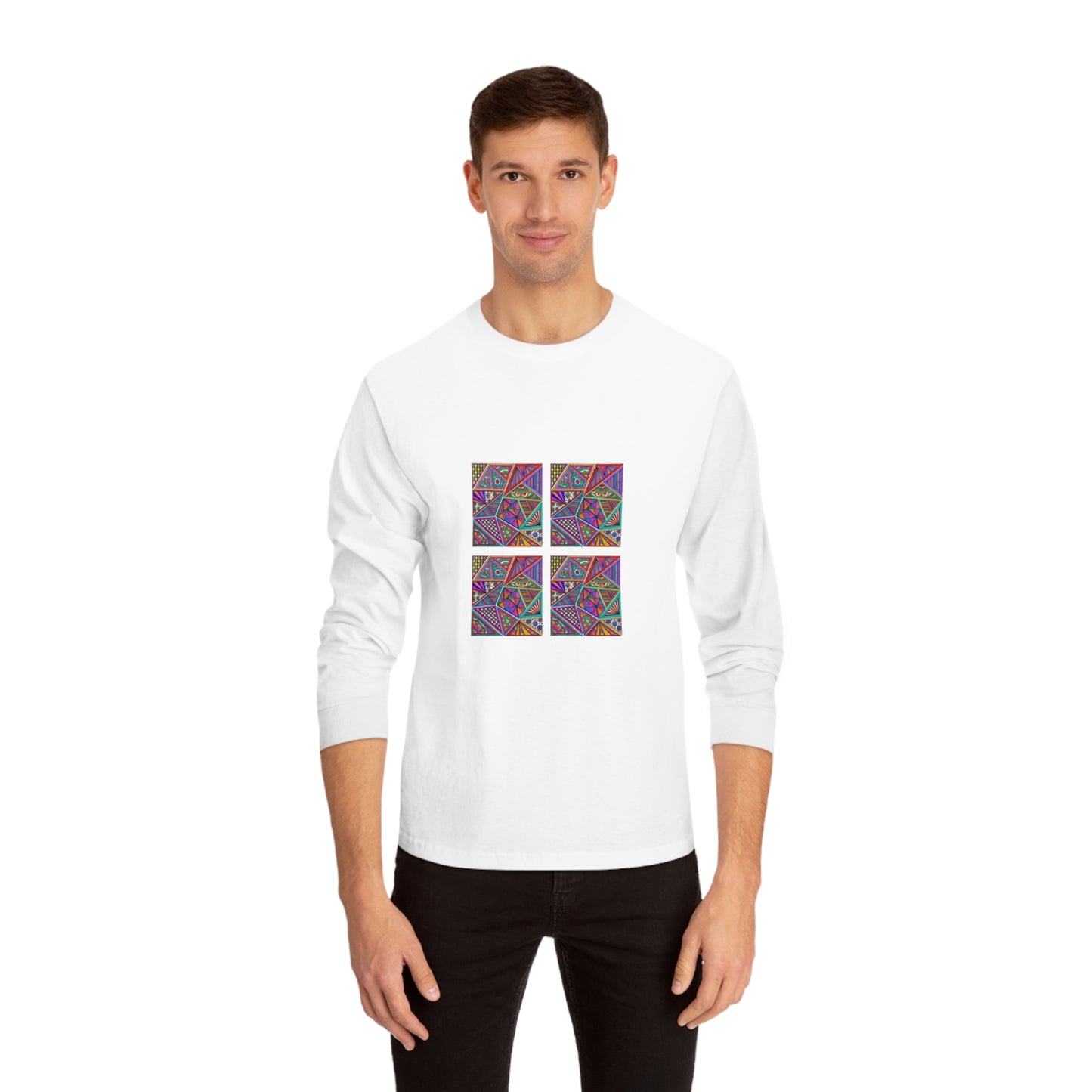 Classic Long Sleeve T-Shirt (Colourful Window)