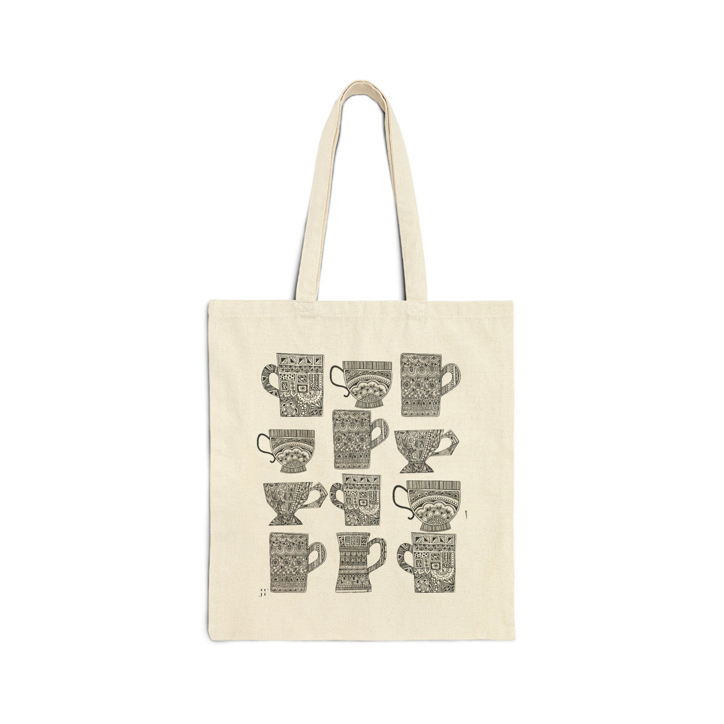 Cotton Canvas Tote Bag (Mugs)