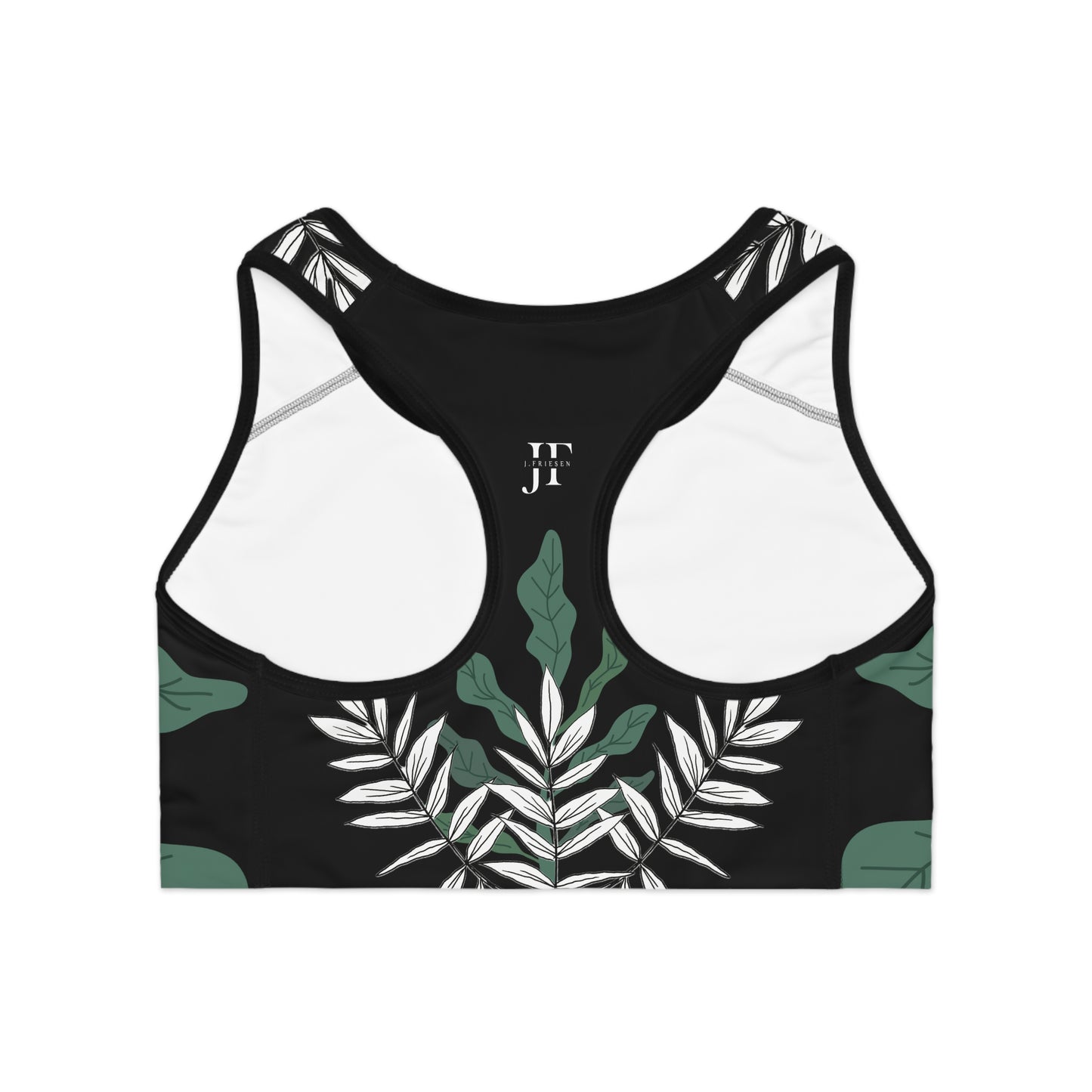 Sports Bra (Black Vines)