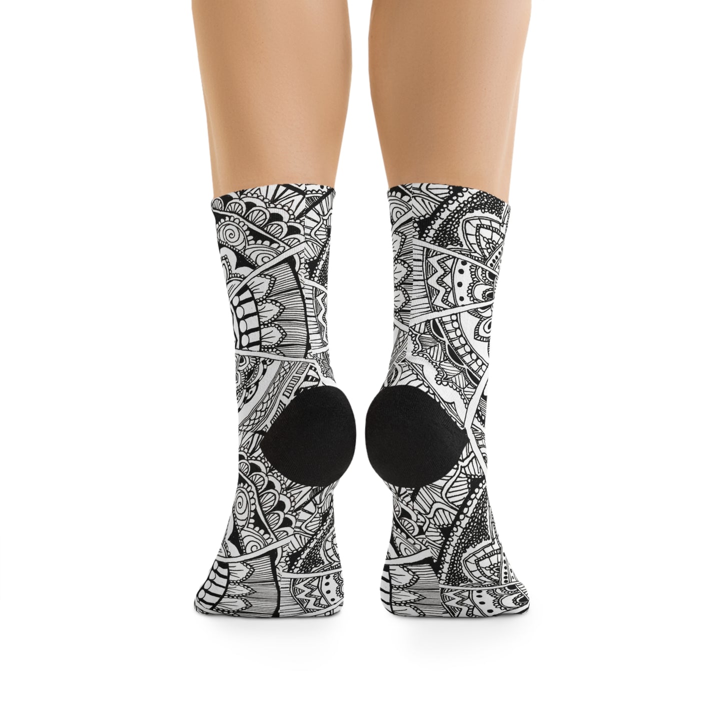 B&W Recycled Poly Socks