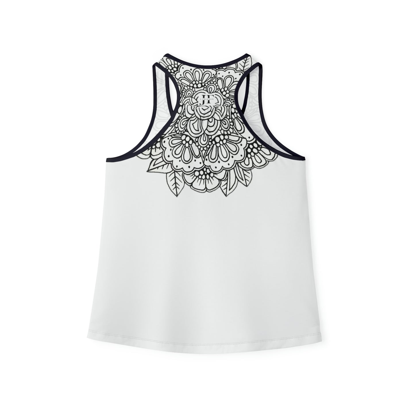 Women's Tank Top (Mandala Collar- White)