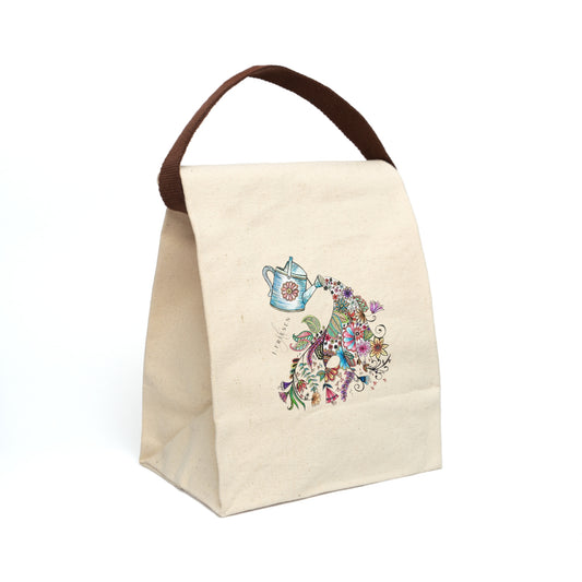 Canvas Lunch Bag With Strap (Watering Can)