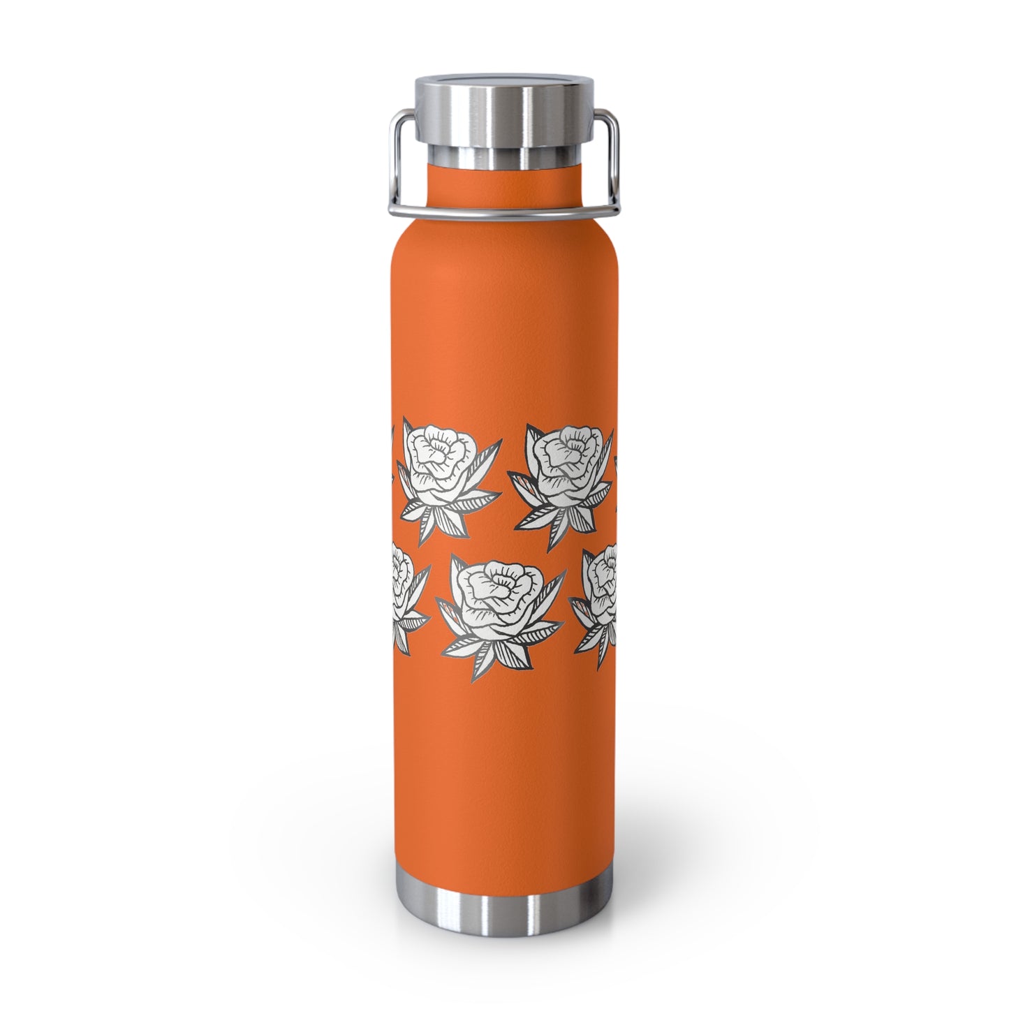 Copper Vacuum Insulated Bottle, 22oz (Roses)