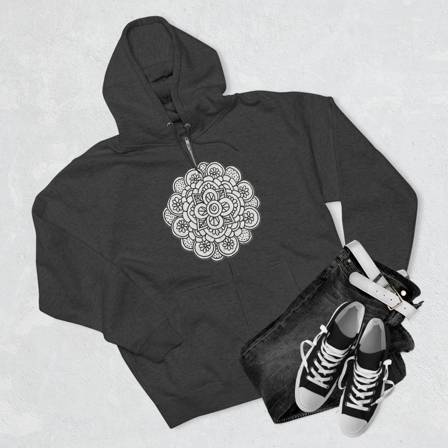 Mandala Zip Hoodie