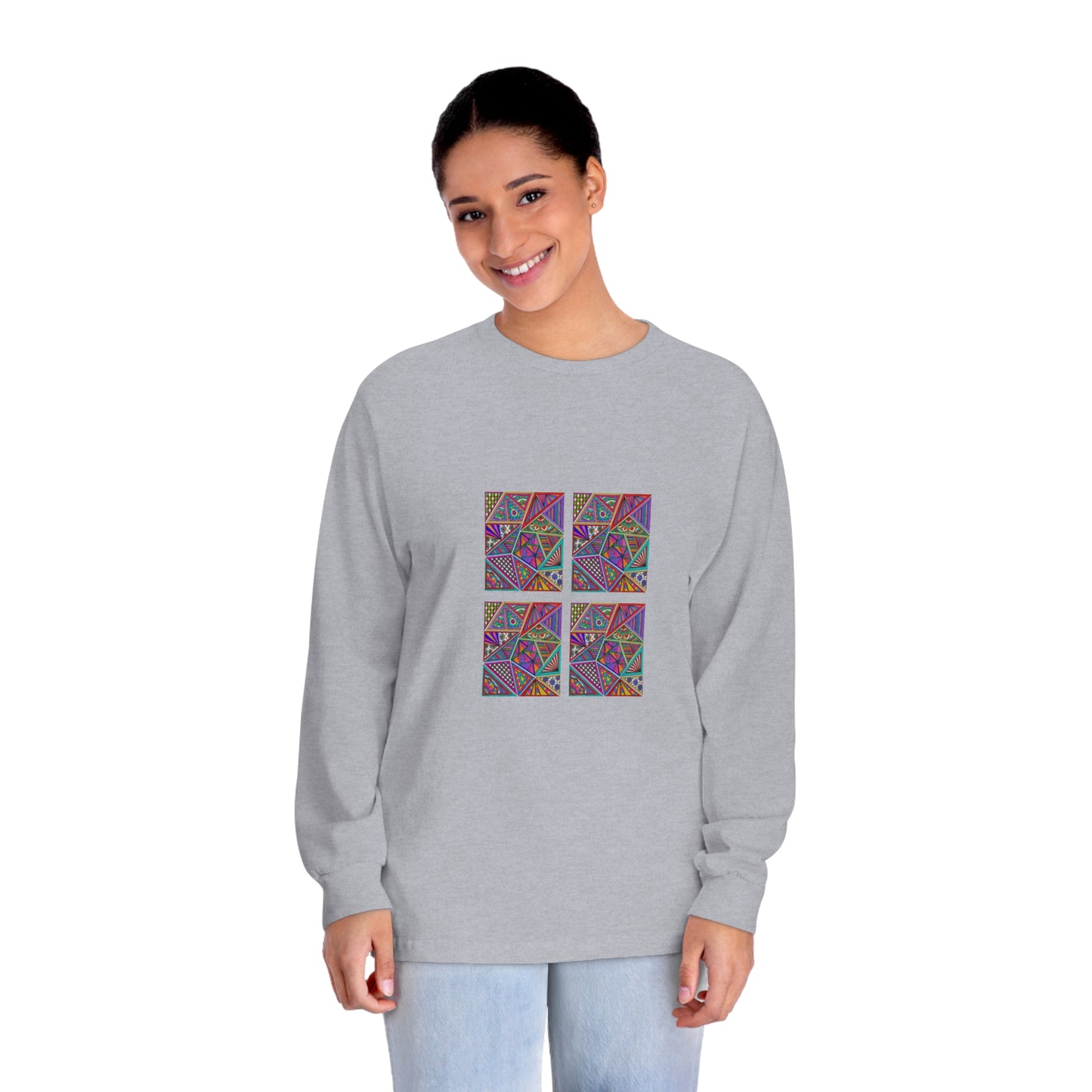 Classic Long Sleeve T-Shirt (Colourful Window)