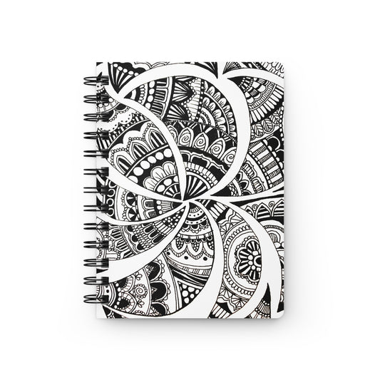 Spiral Bound Journal (B&W Swirl)