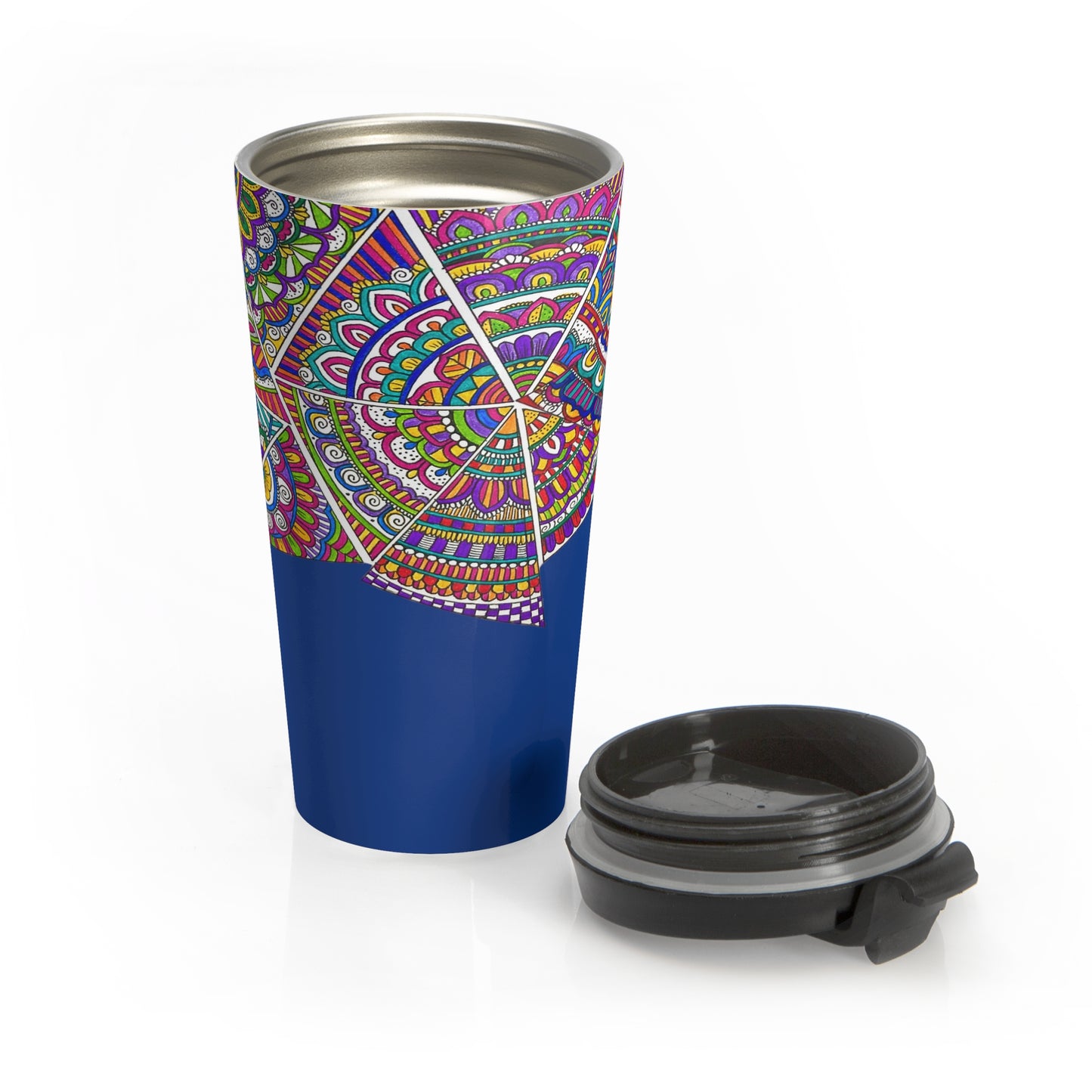 Stainless Steel Travel Mug (Blue)