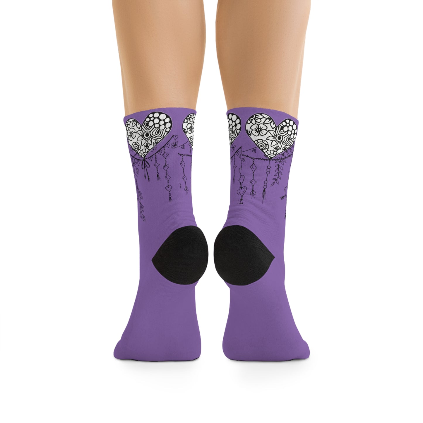 Recycled Poly Socks (Purple Valentines)