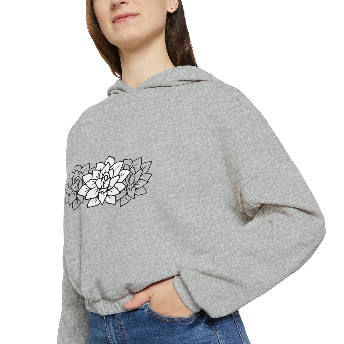 Women's Cinched Bottom Hoodie (Succulent)