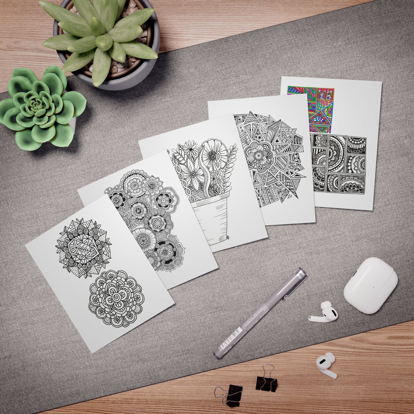 Colour Me Cards (5-Pack) Valentine's Day