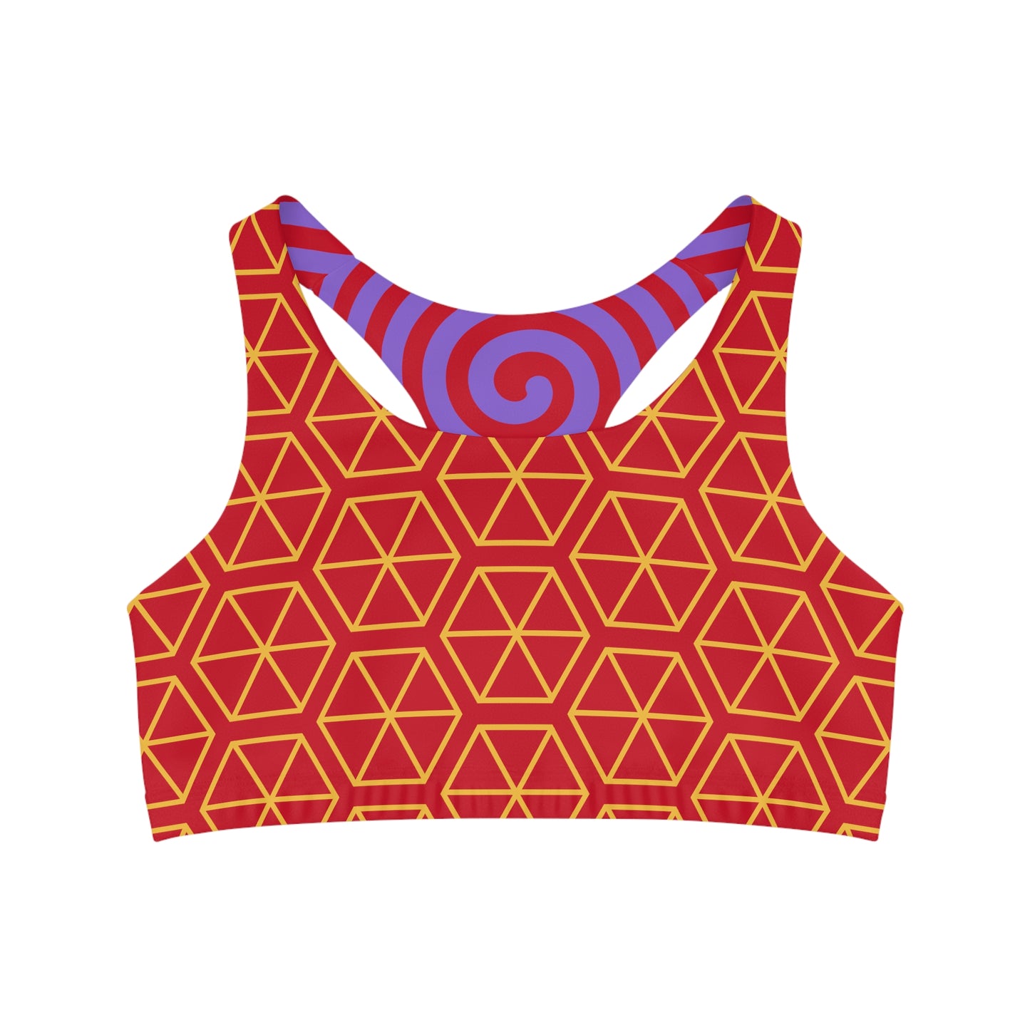 Sports Bra (Octagon Chic- Red)