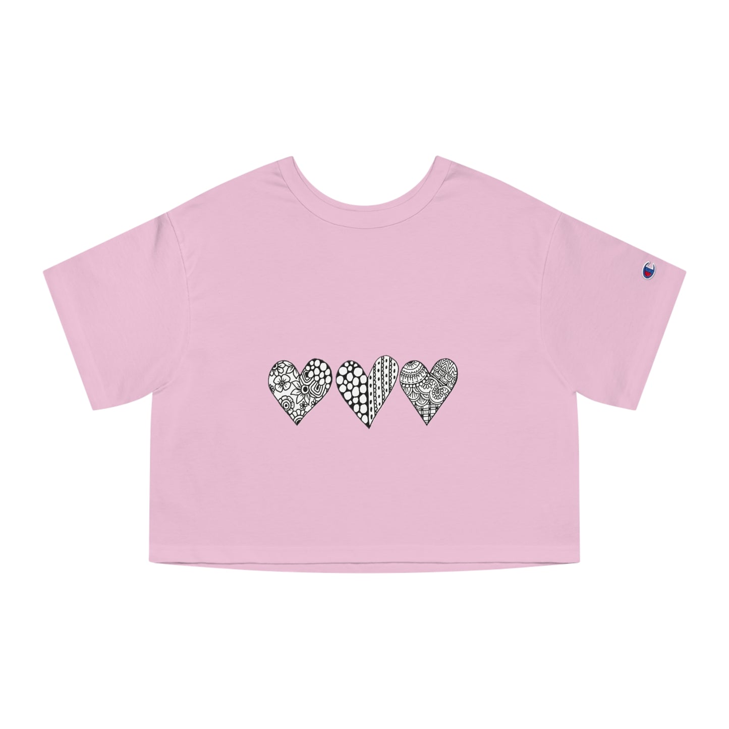 Women's Cropped Top (Triple Heart)