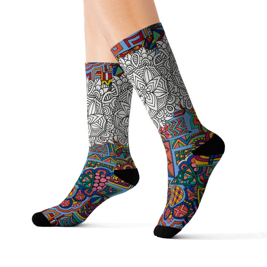 Socks (Mandala/B&W)