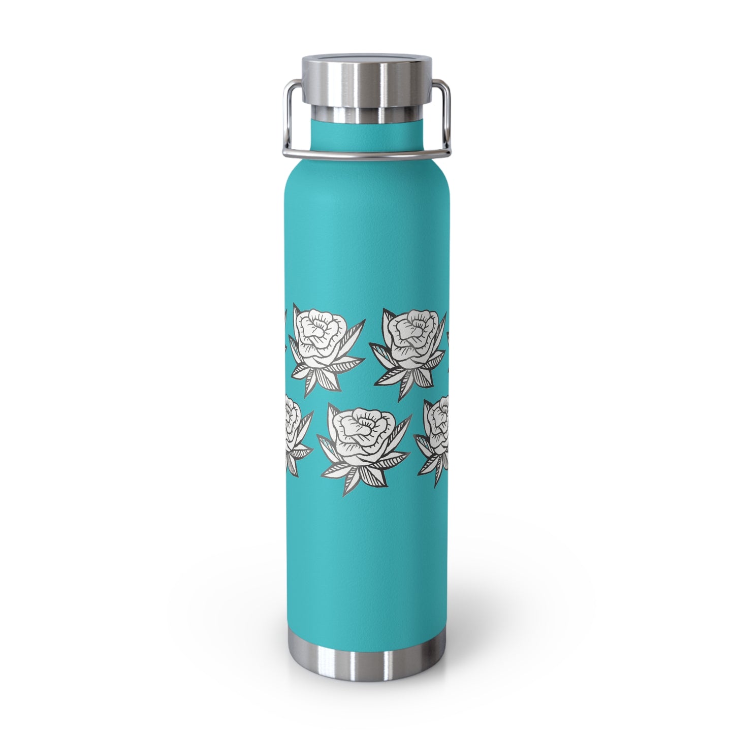 Copper Vacuum Insulated Bottle, 22oz (Roses)