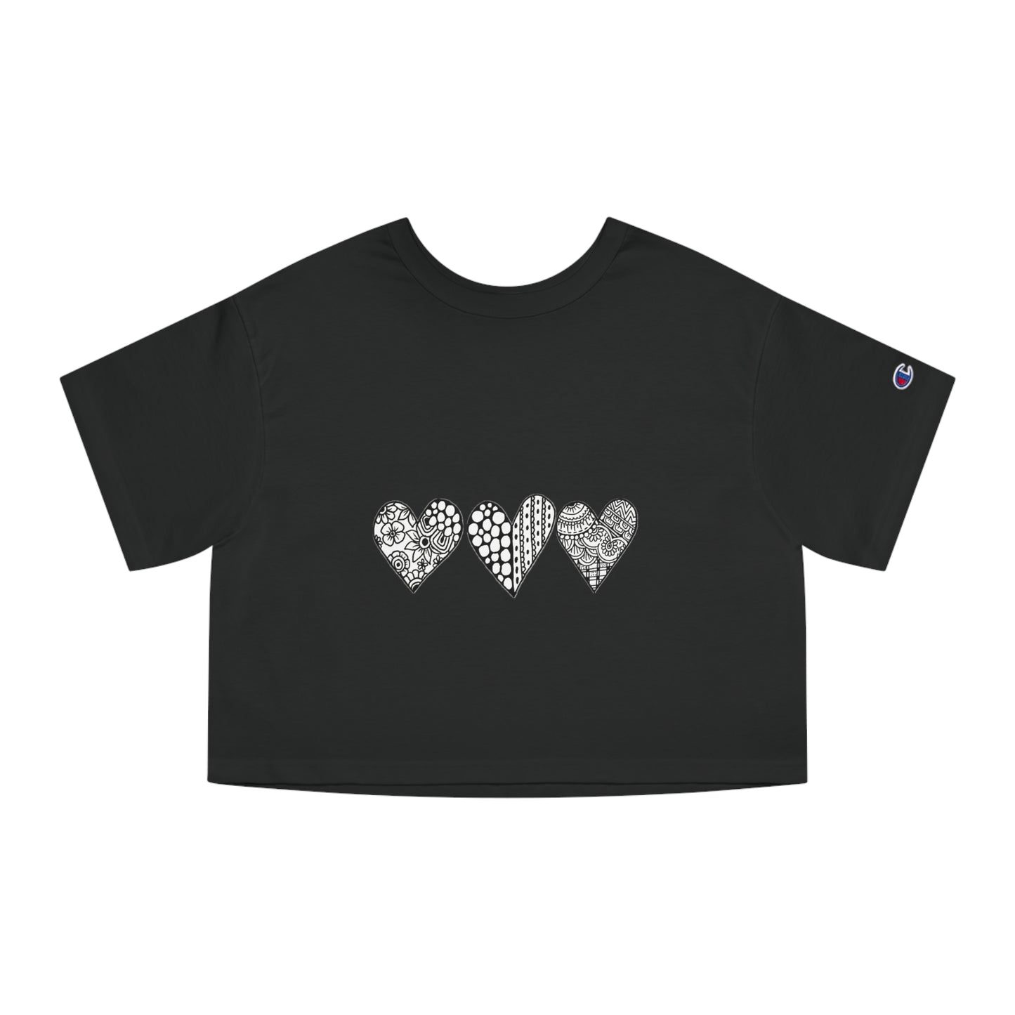 Women's Cropped Top (Triple Heart)