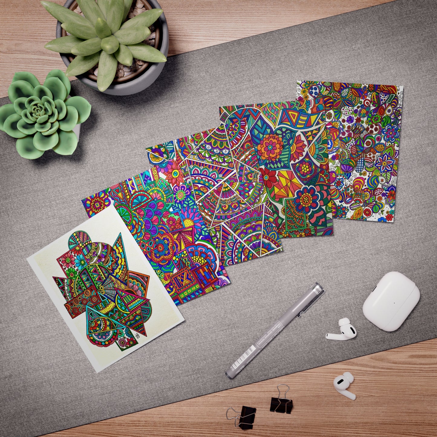 Colour Me Cards (5-Pack) Coloured