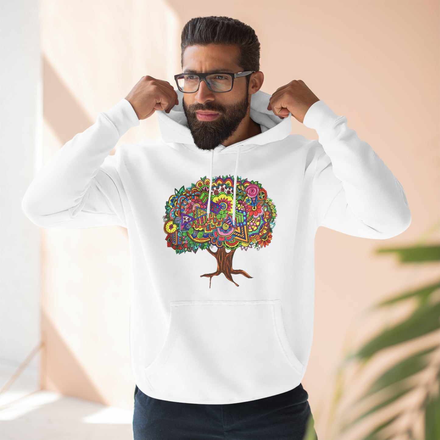 Three-Panel Fleece Hoodie (Tree of Eden)