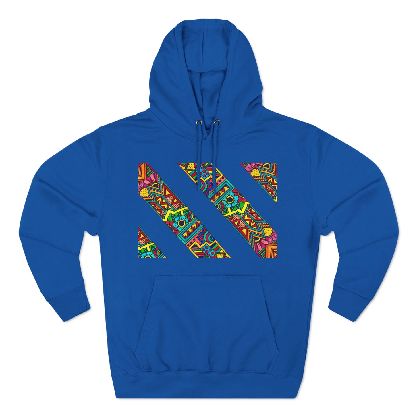 Colour Pattern Three-Panel Fleece Hoodie