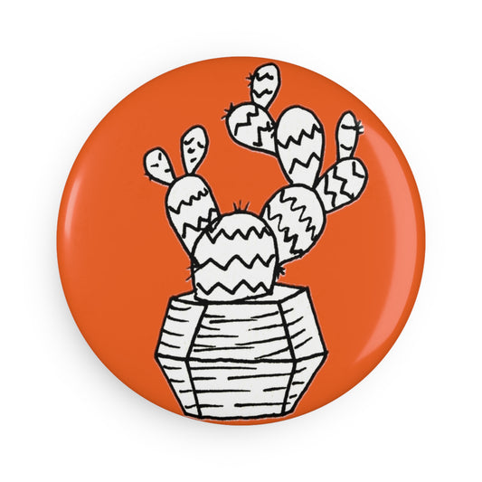 Button Magnet (Orange Cactus)