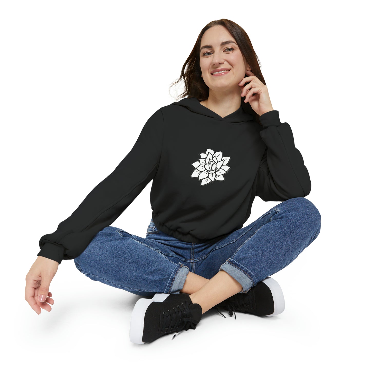 Women's Cinched Bottom Hoodie (Succulent)