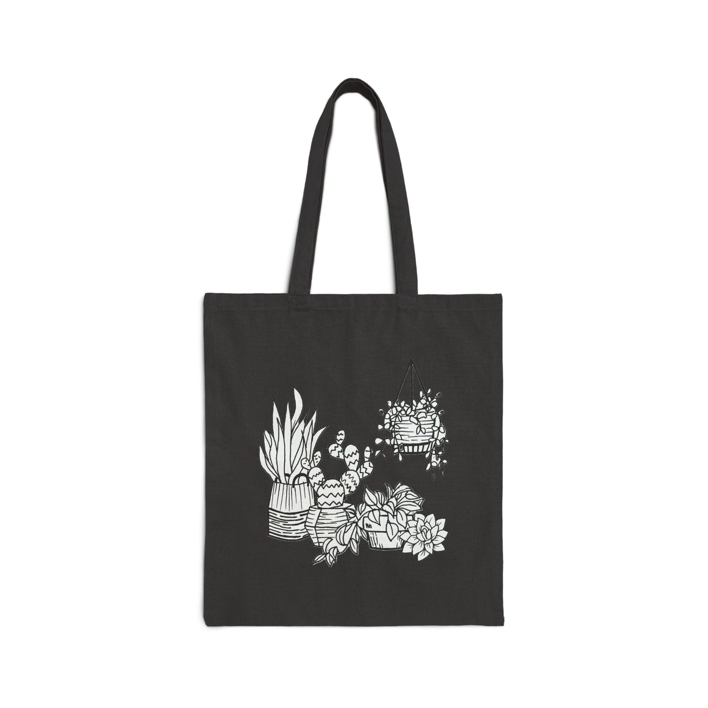 Cotton Canvas Tote Bag (House Plants)