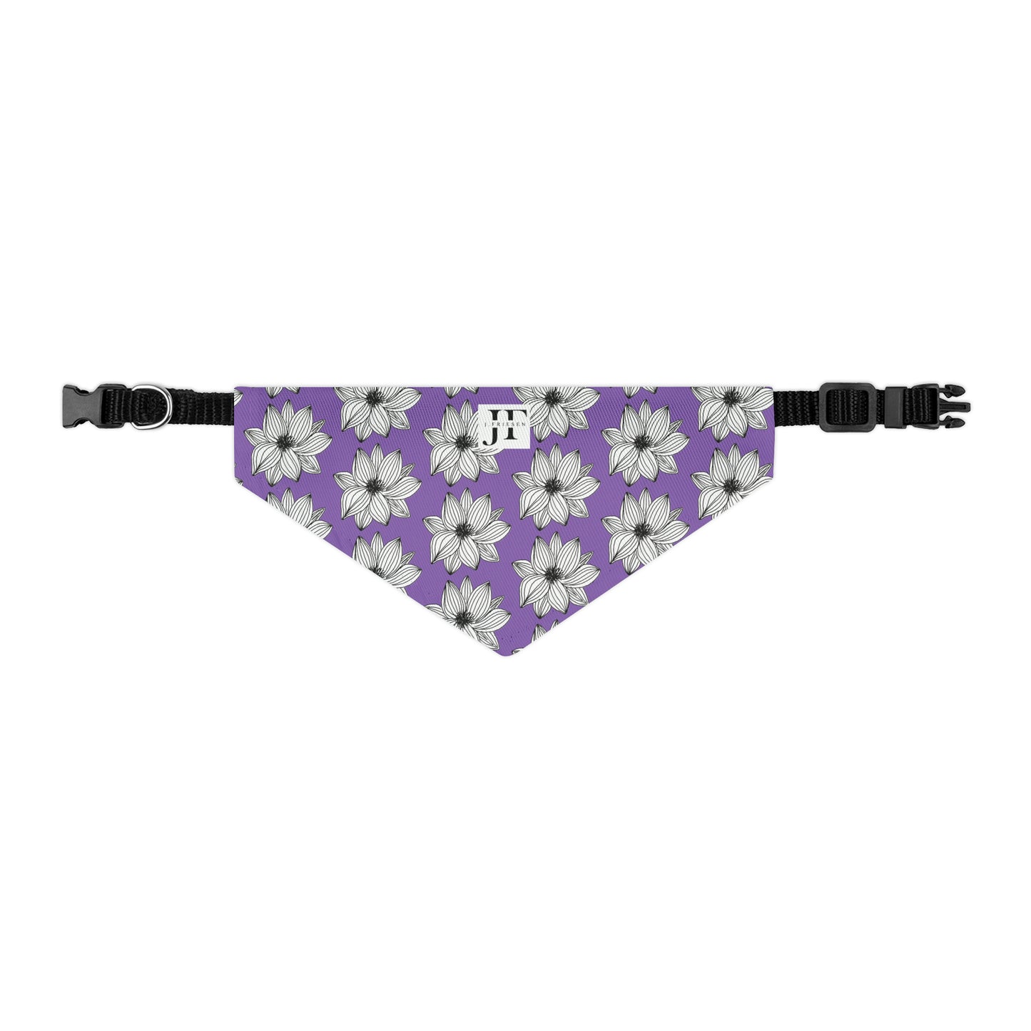 Pet Bandana Collar (Purple Flower)