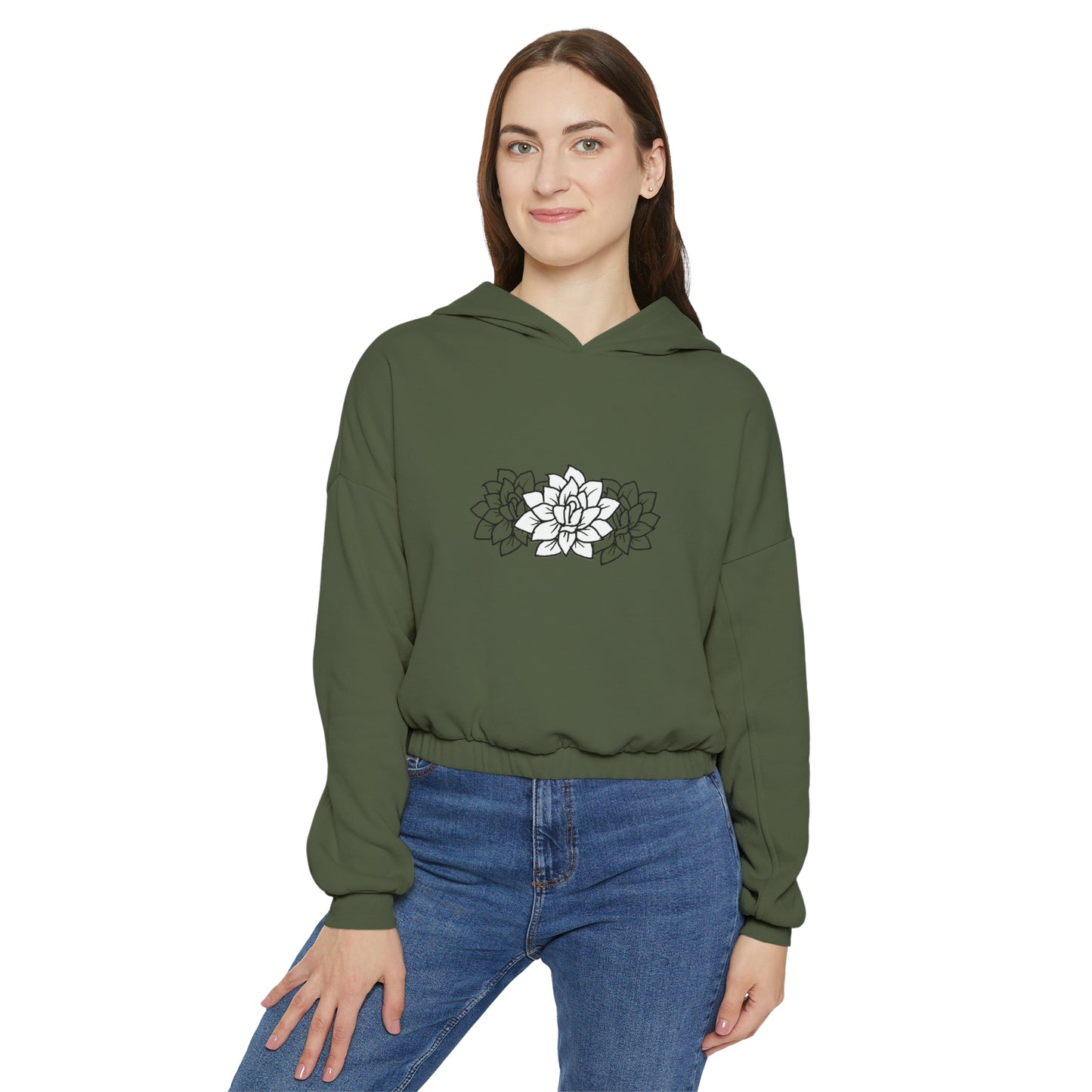 Women's Cinched Bottom Hoodie (Succulent)