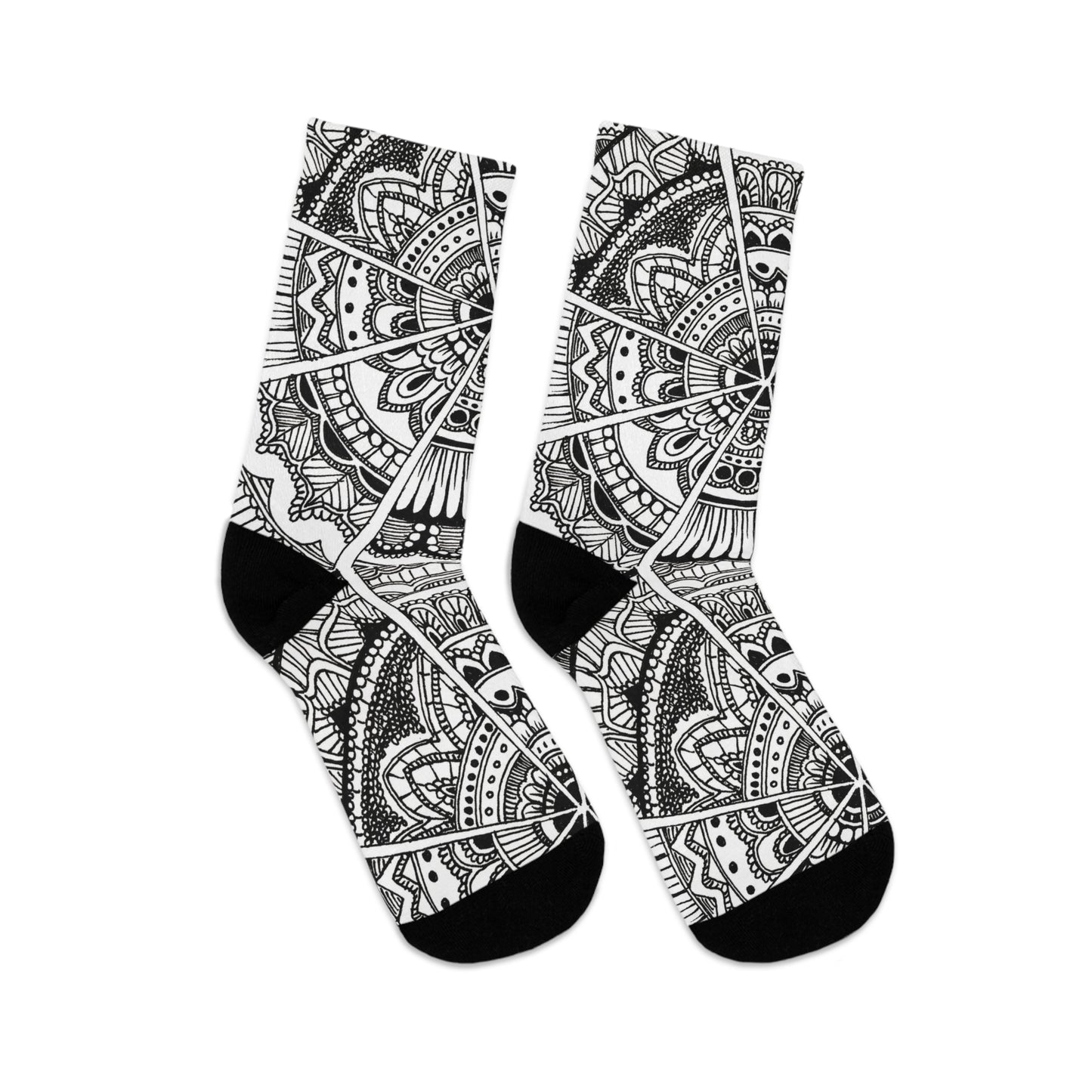 B&W Recycled Poly Socks