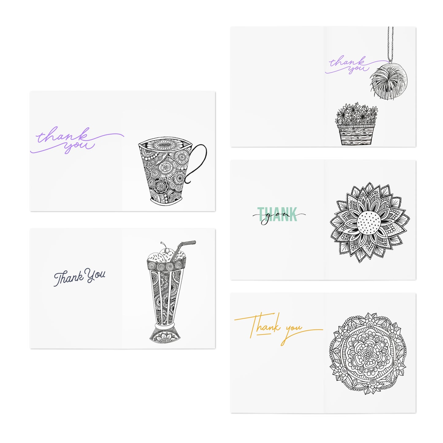 Colour Me Cards (5-Pack) Cozy Mugs