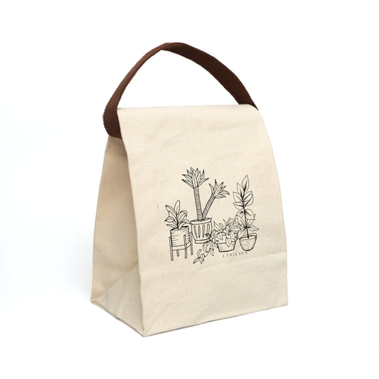 Canvas Lunch Bag With Strap (House Plants)